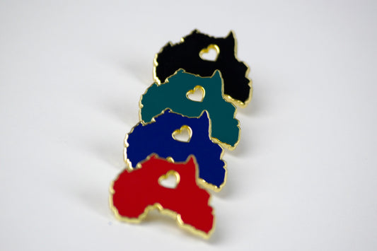 I Heart Africa Pin - Black