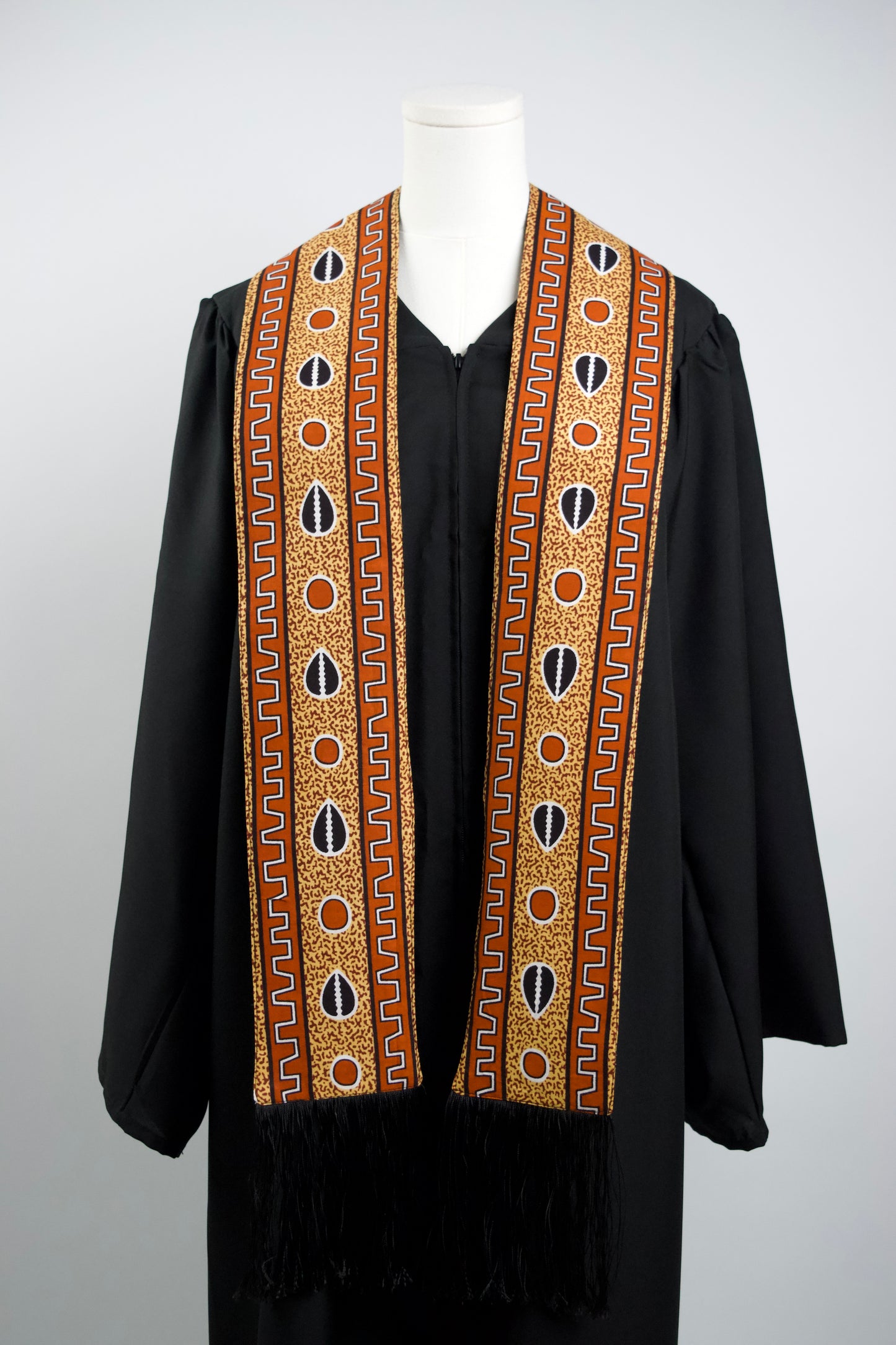 Heritage Collection African Print Graduation Sash - Almond Print