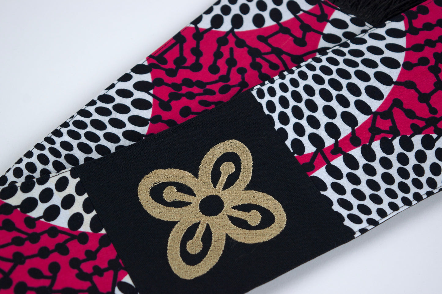 Honors Collection African Print Graduation Sash w/ Adinkra Embroidery - BESE SAKA (Affluence, Power, Abundance, Unity)
