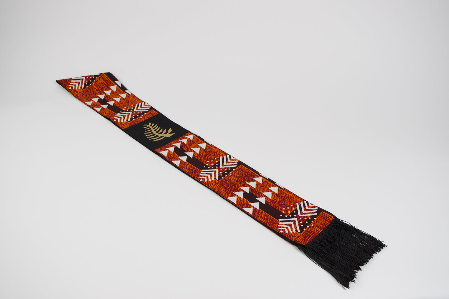 Honors Collection African Print Graduation Sash w/ Adinkra Embroidery - NYAME NTI (Faith & Trust in God)