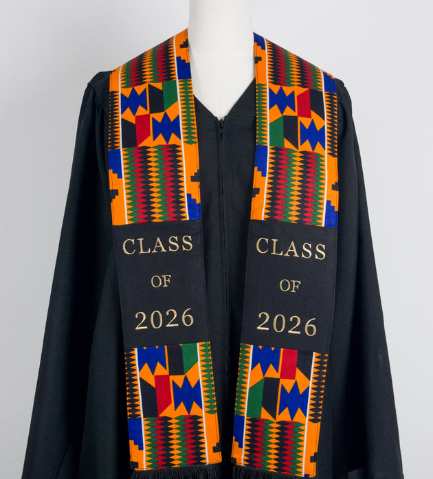 Honors Collection African Print Graduation Sash - CLASS OF 2026