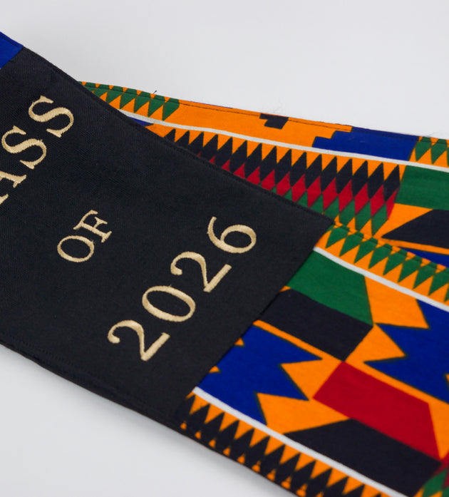 Honors Collection African Print Graduation Sash - CLASS OF 2026