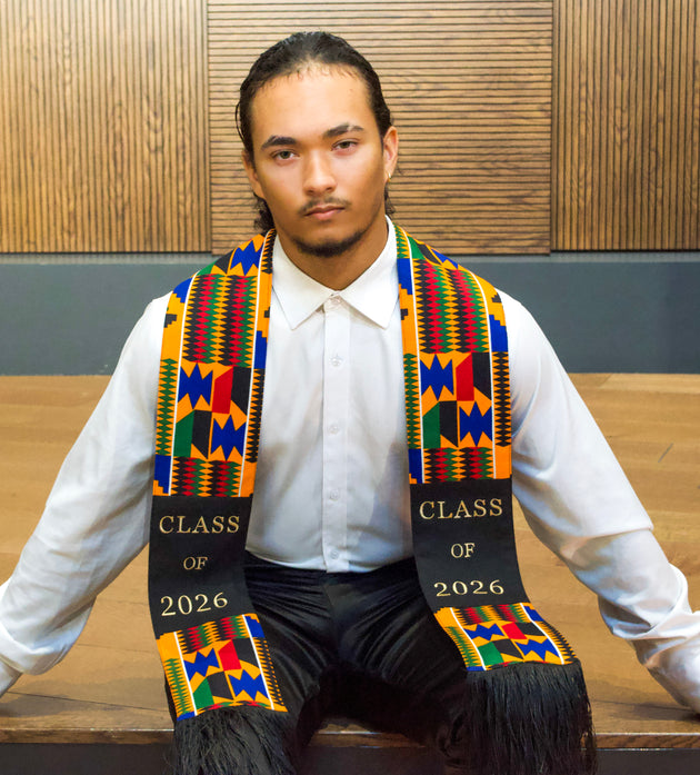 Honors Collection African Print Graduation Sash - CLASS OF 2026