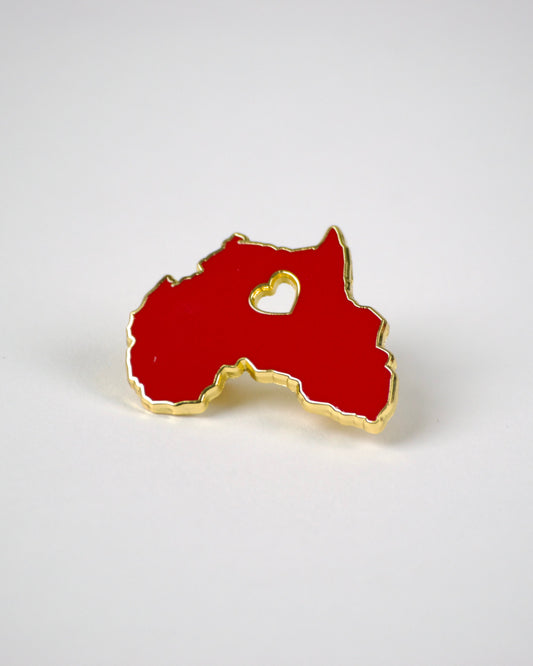 I Heart Africa Pin - Red