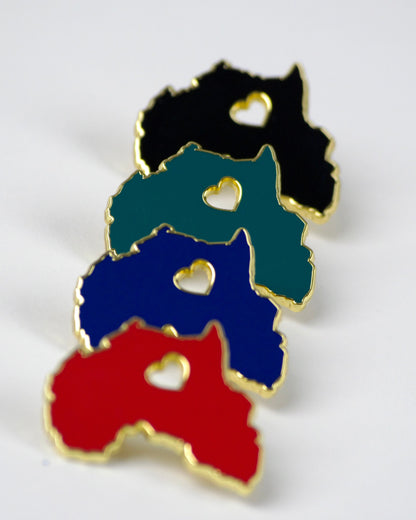 I Heart Africa Pin - Red