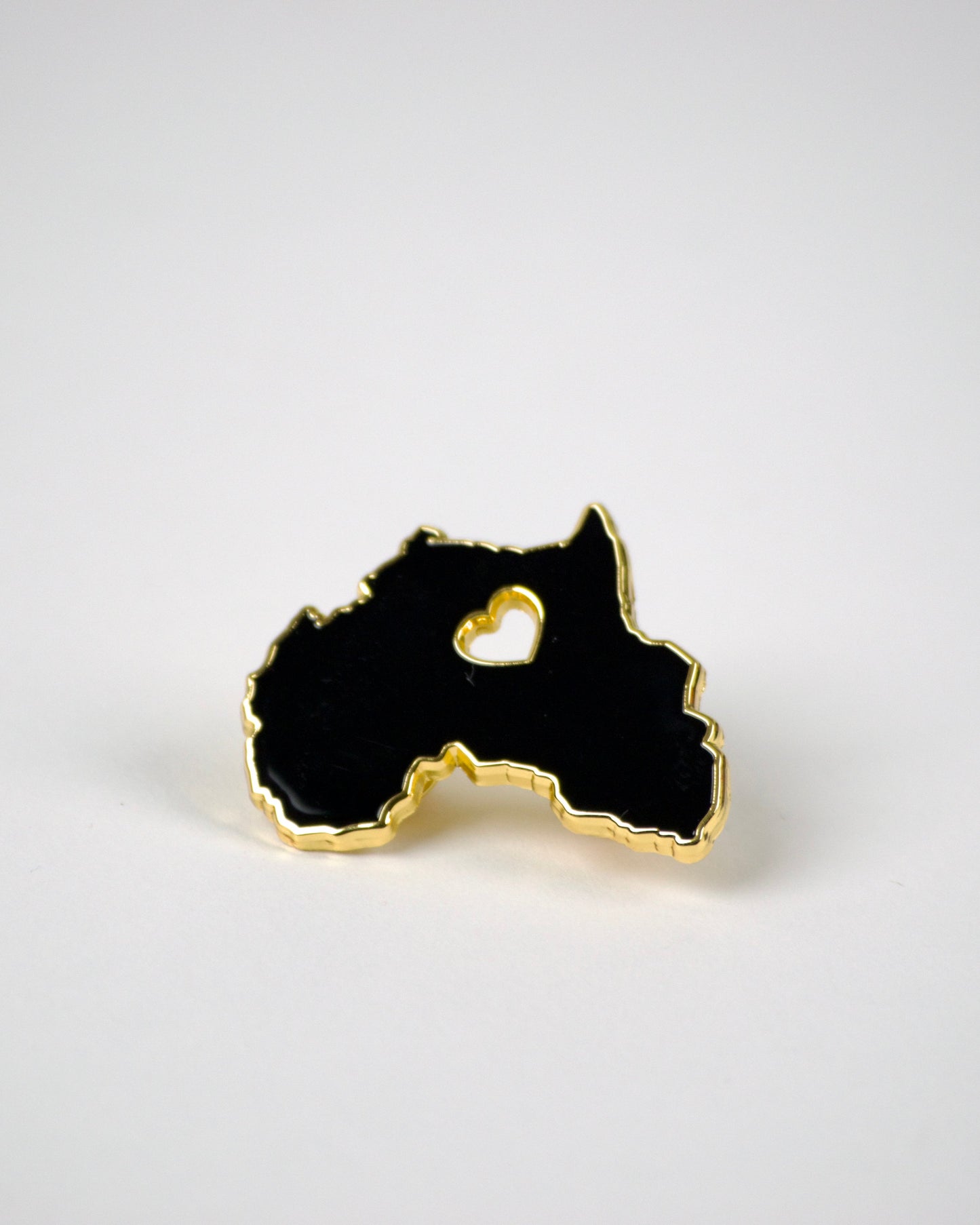 I Heart Africa Pin - Black