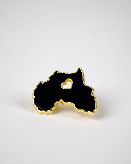 I Heart Africa Pin - Black