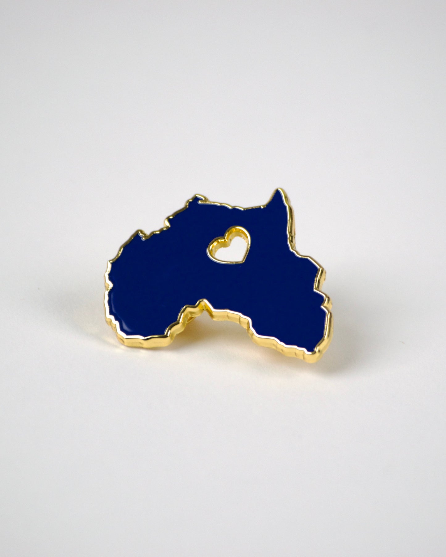 I Heart Africa Pin - Blue