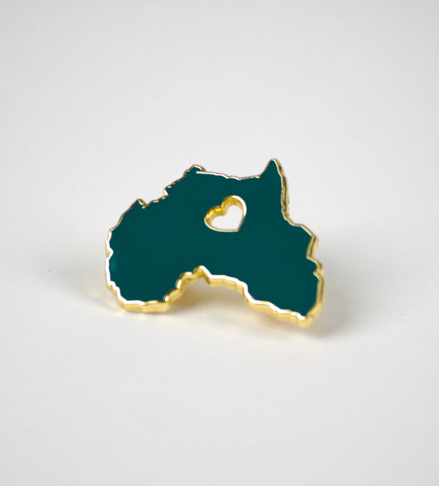 I Heart Africa Pin - Green