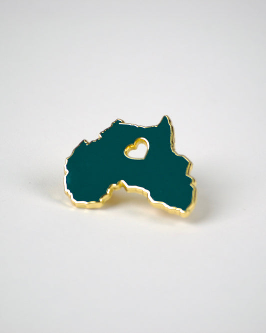 I Heart Africa Pin - Green