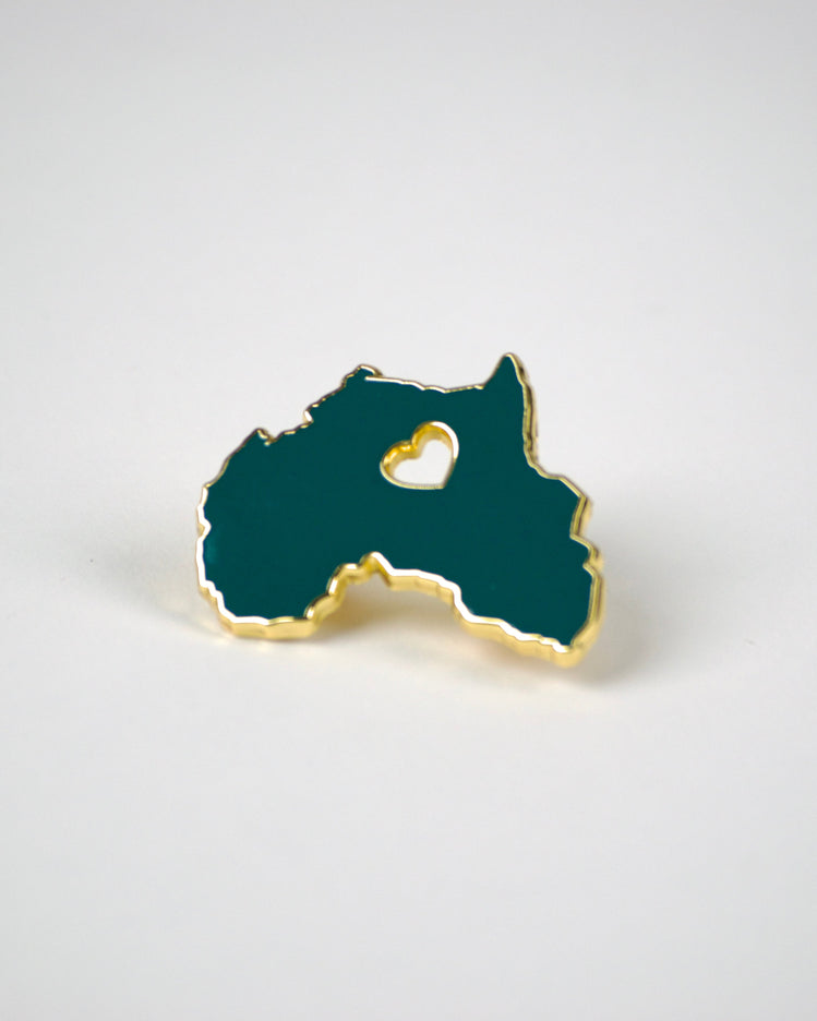 I Heart Africa Pin - Green