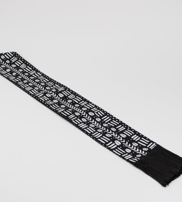Heritage Collection African Print Graduation Sash - Black and White Print