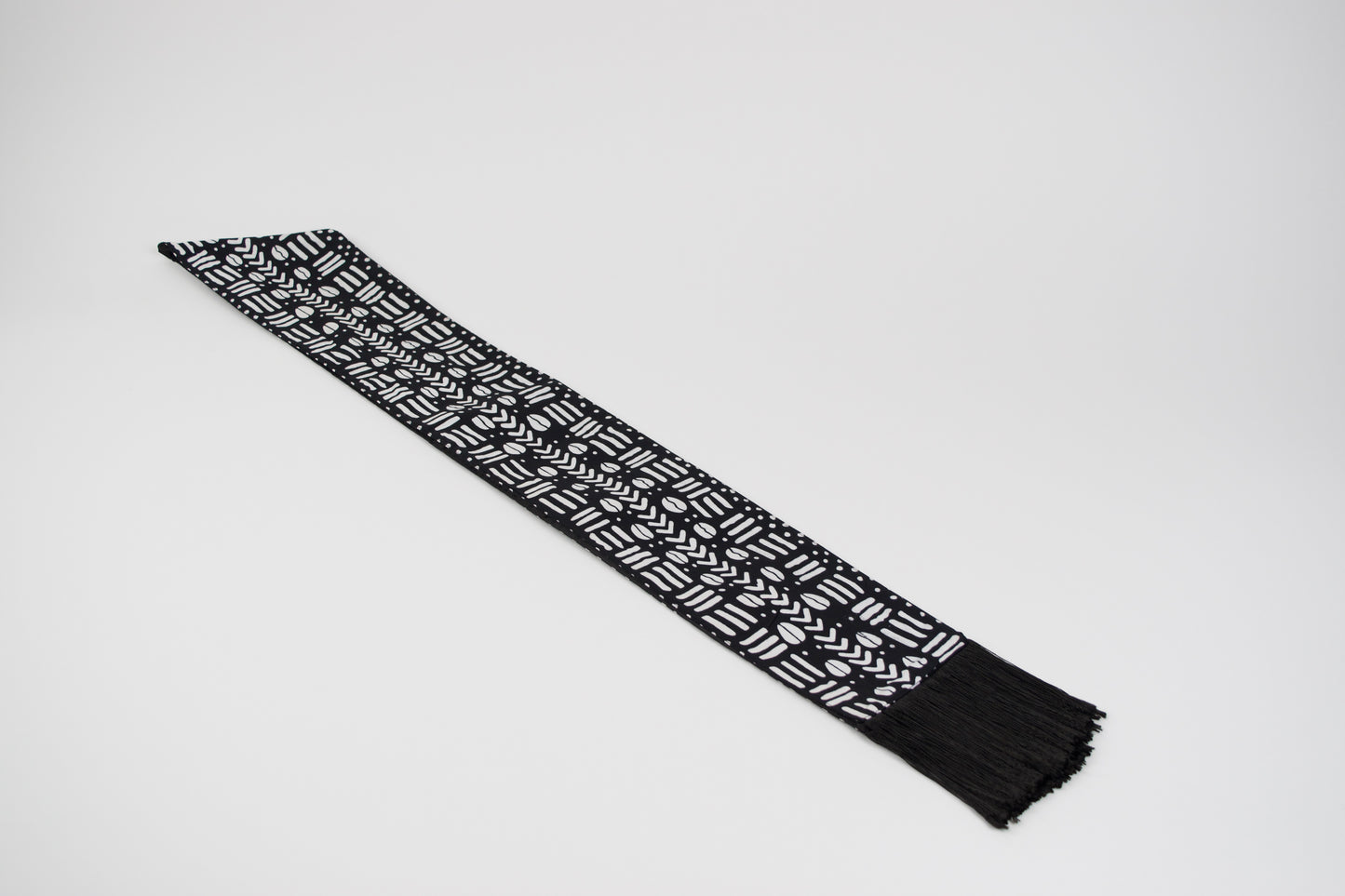 Heritage Collection African Print Graduation Sash - Black and White Print