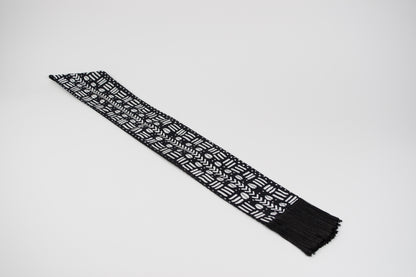 Heritage Collection African Print Graduation Sash - Black and White Print