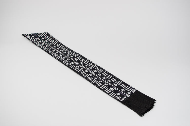 Heritage Collection African Print Graduation Sash - Black and White Print