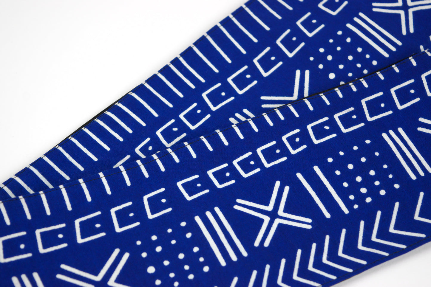 Heritage Collection African Print Graduation Sash - Blue and White Print