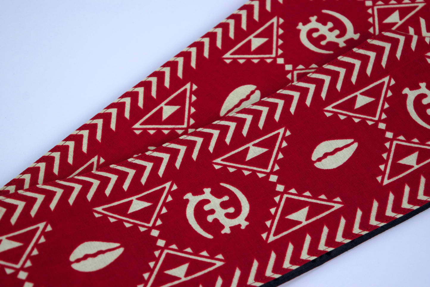 Heritage Collection African Print Graduation Sash - Red and White Print