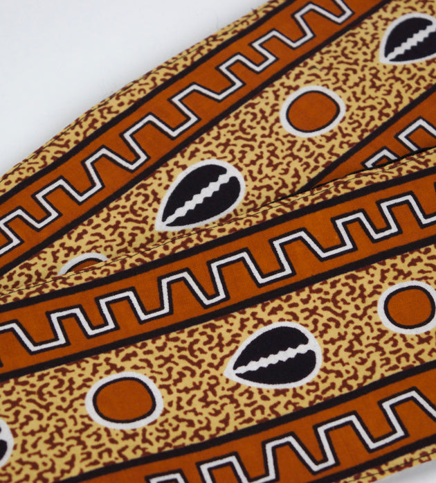 Heritage Collection African Print Graduation Sash - Almond Print