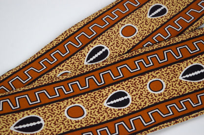 Heritage Collection African Print Graduation Sash - Almond Print