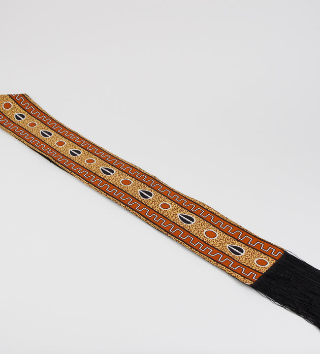Heritage Collection African Print Graduation Sash - Almond Print
