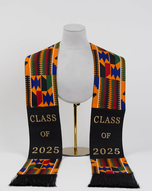 Honors Collection African Print Graduation Sash - CLASS OF 2025