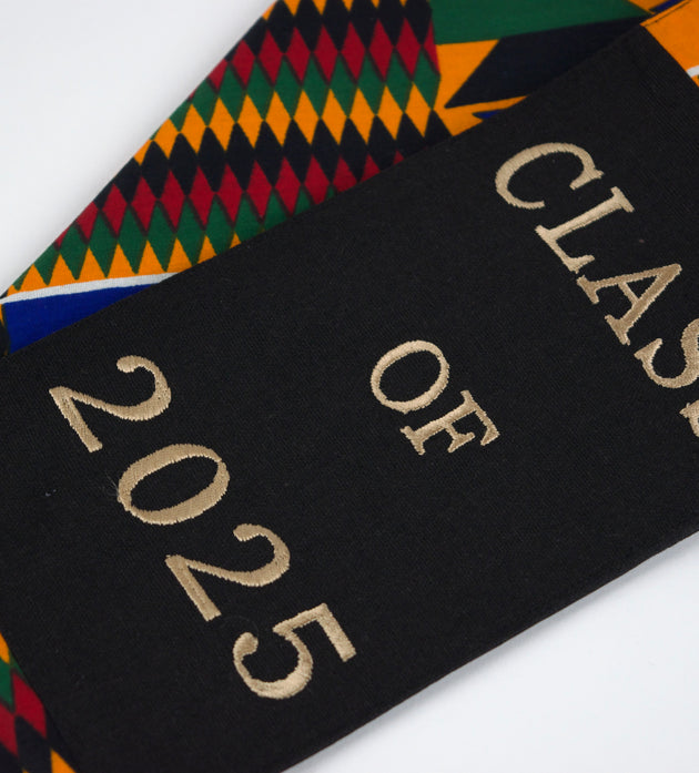 Honors Collection African Print Graduation Sash - CLASS OF 2025