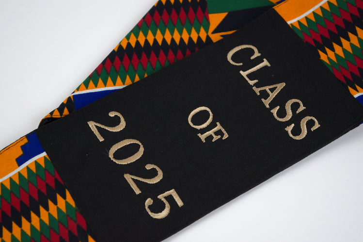 Honors Collection African Print Graduation Sash - CLASS OF 2025