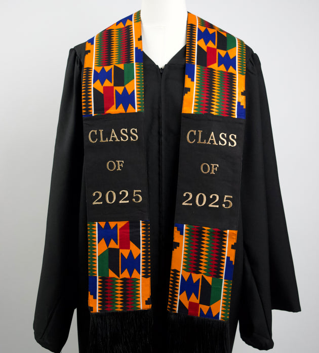 Honors Collection African Print Graduation Sash - CLASS OF 2025