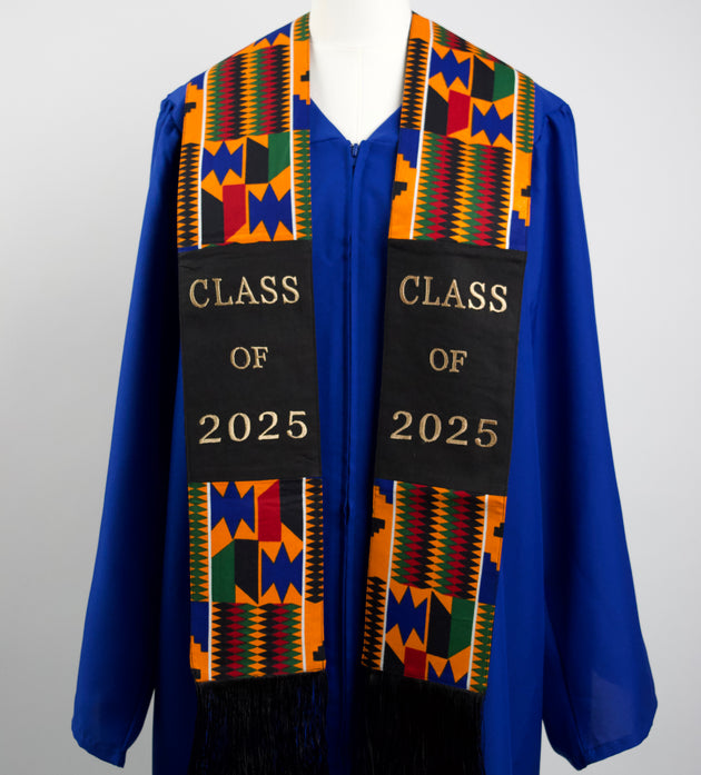 Honors Collection African Print Graduation Sash - CLASS OF 2025