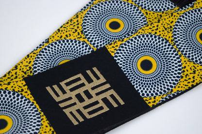 Honors Collection African Print Graduation Sash w/ Adinkra Embroidery - NEA ONNIM (Knowledge, Life-long Education)