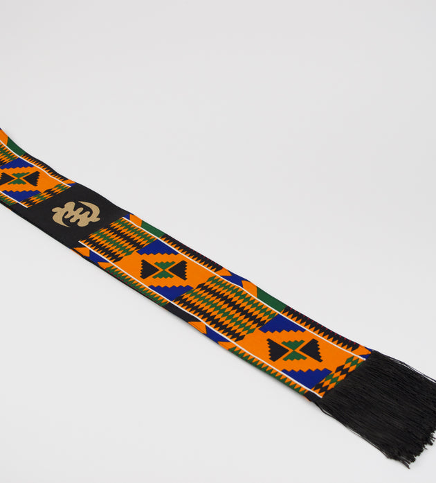 Honors Collection African Print Graduation Sash w/ Adinkra Embroidery - GYE NYAME (Supremacy of God)